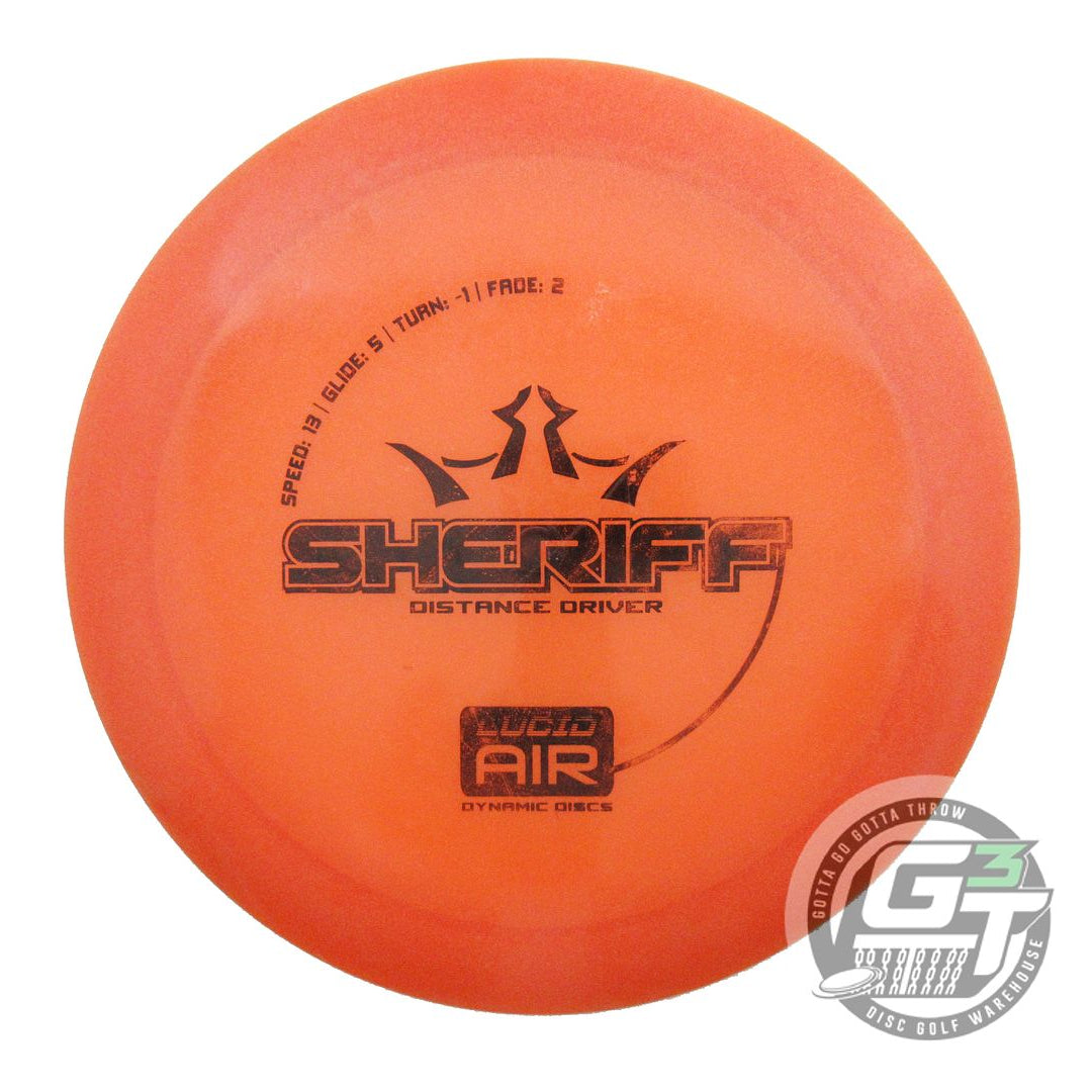 USED Dynamic Discs Lucid AIR Sheriff 165g Orange Black Stamp Driver Disc