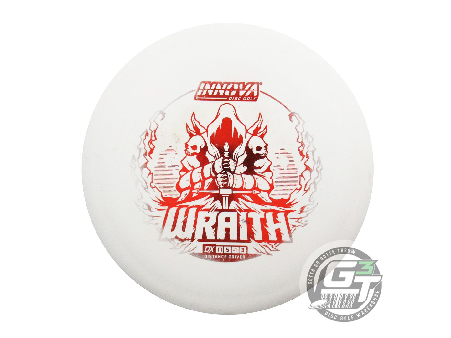 USED Innova DX Wraith 171g White Red Foil Distance Driver Golf Disc