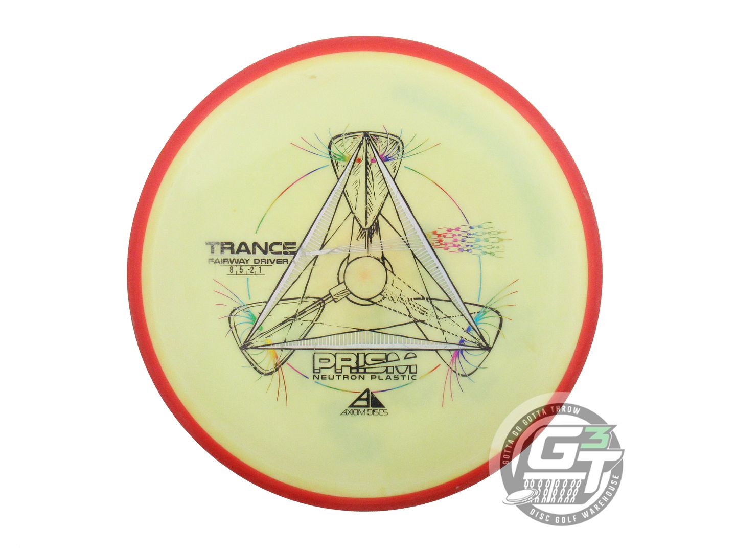 USED Axiom Discs Prism Neutron Trance 172g Yellow Red Rim Fairway Driver Disc