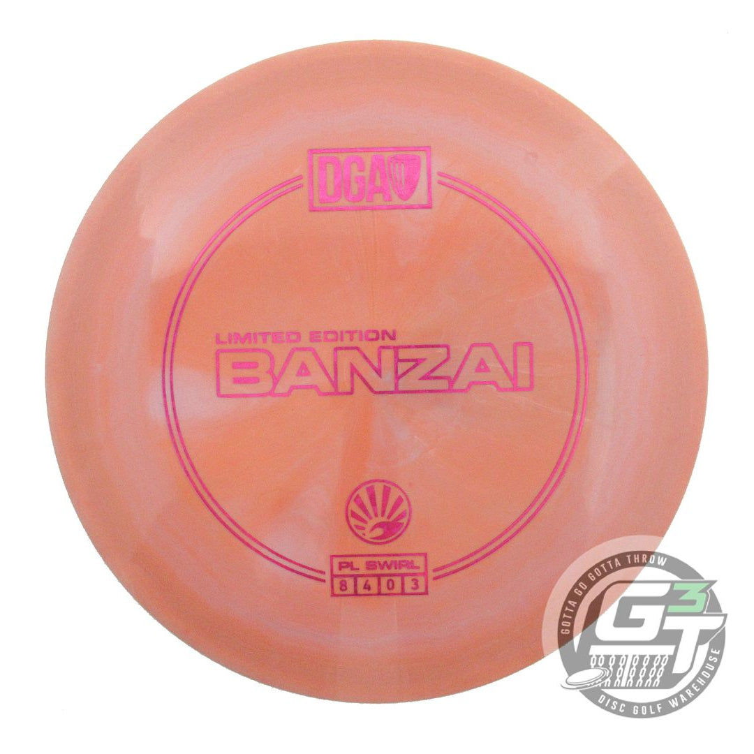 USED DGA ProLine Swirl Banzai 175g Orange-Lilac Magenta Shatter Driver Golf Disc
