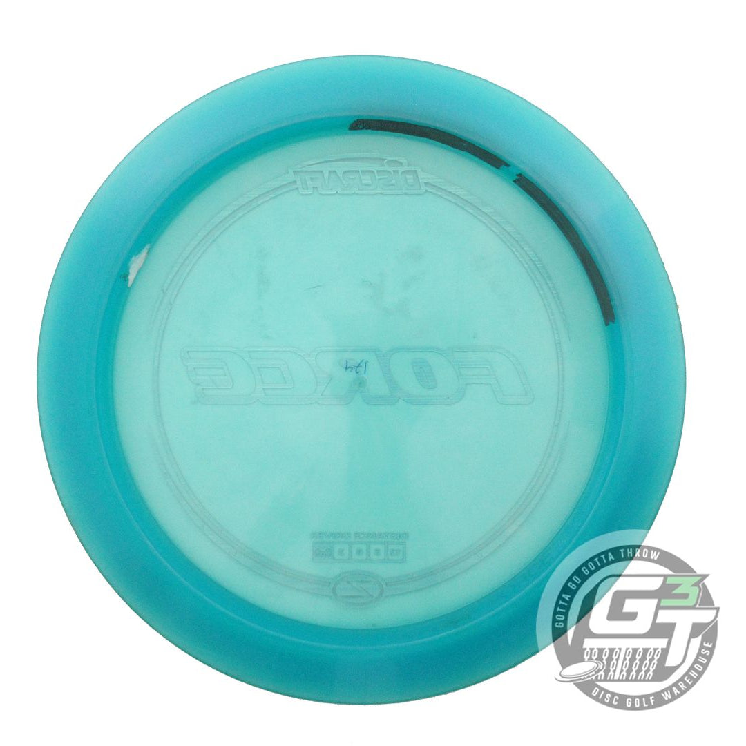 USED Discraft Z Force 174g Teal Purple Laser Foil Distance Driver Golf Disc