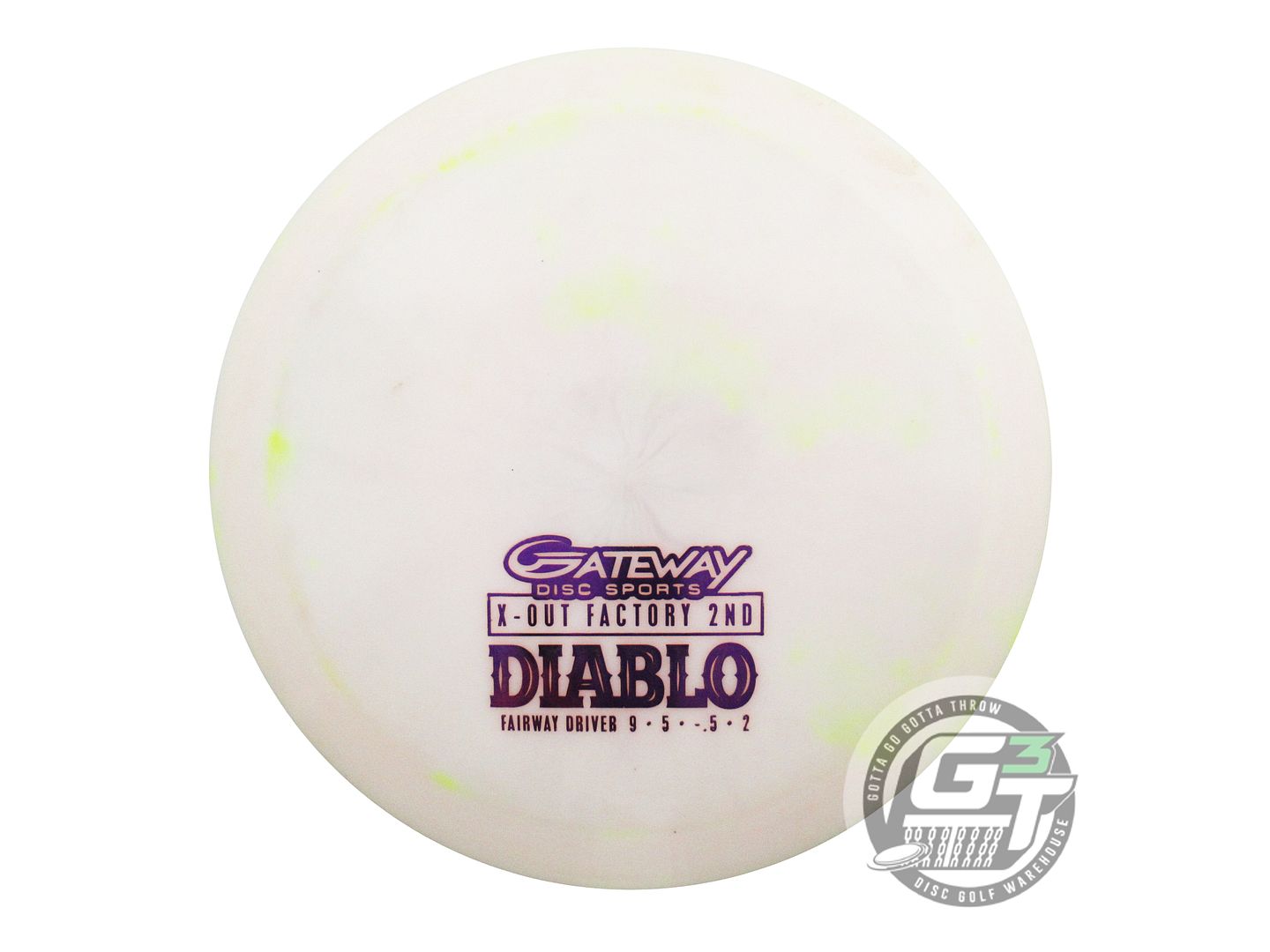 USED Gateway X-OUT Diamond Diablo 165g Lt. Pink Swirl Distance Driver Golf Disc