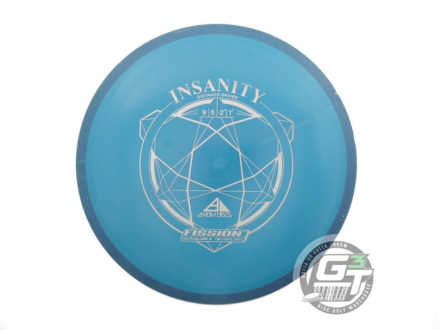 USED Axiom Discs Fission Insanity 174g Teal Blue Rim Distance Driver Golf Disc