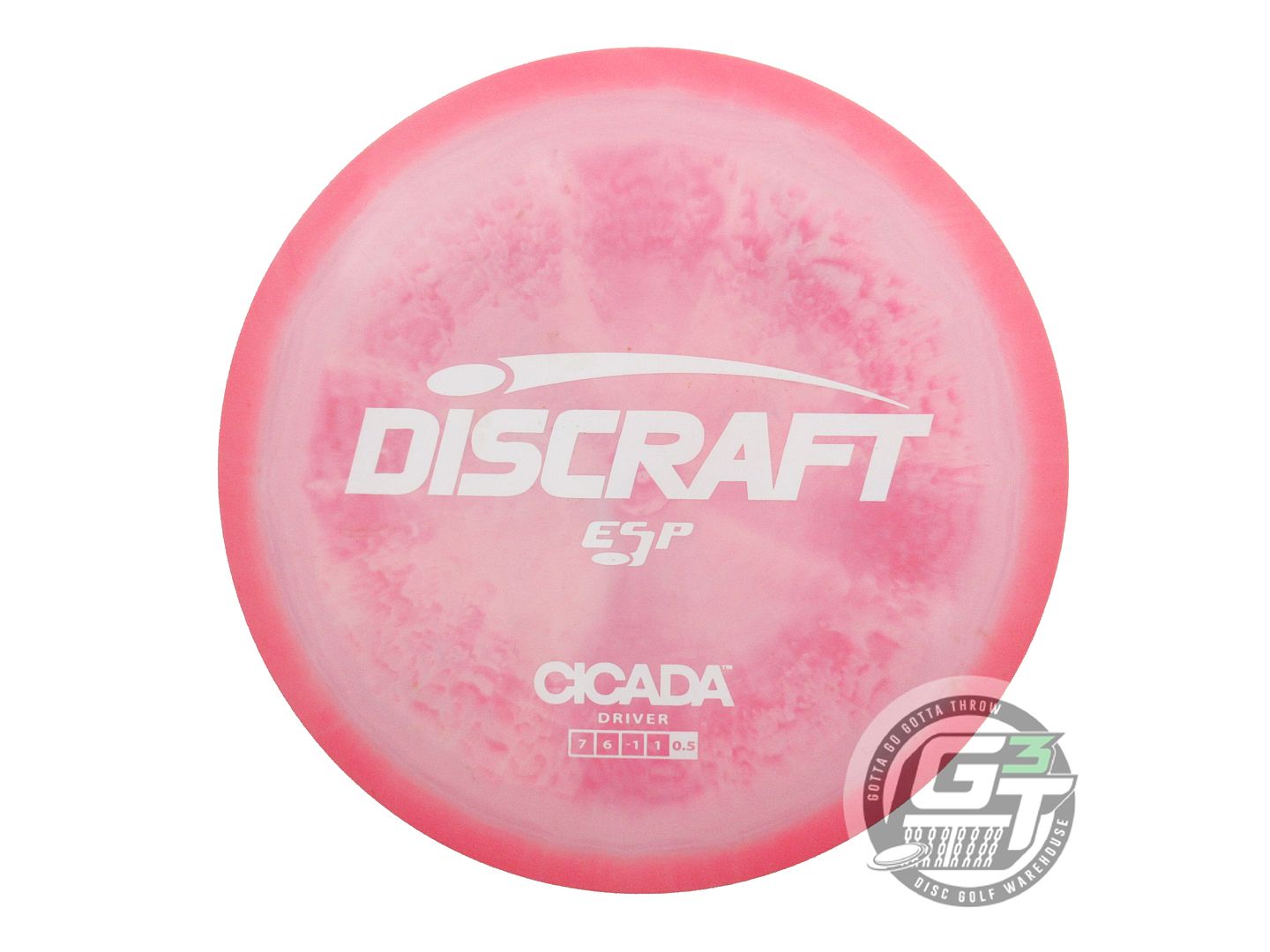 USED Discraft ESP Cicada 176g Pink-Rose White Stamp Fairway Driver Golf Disc