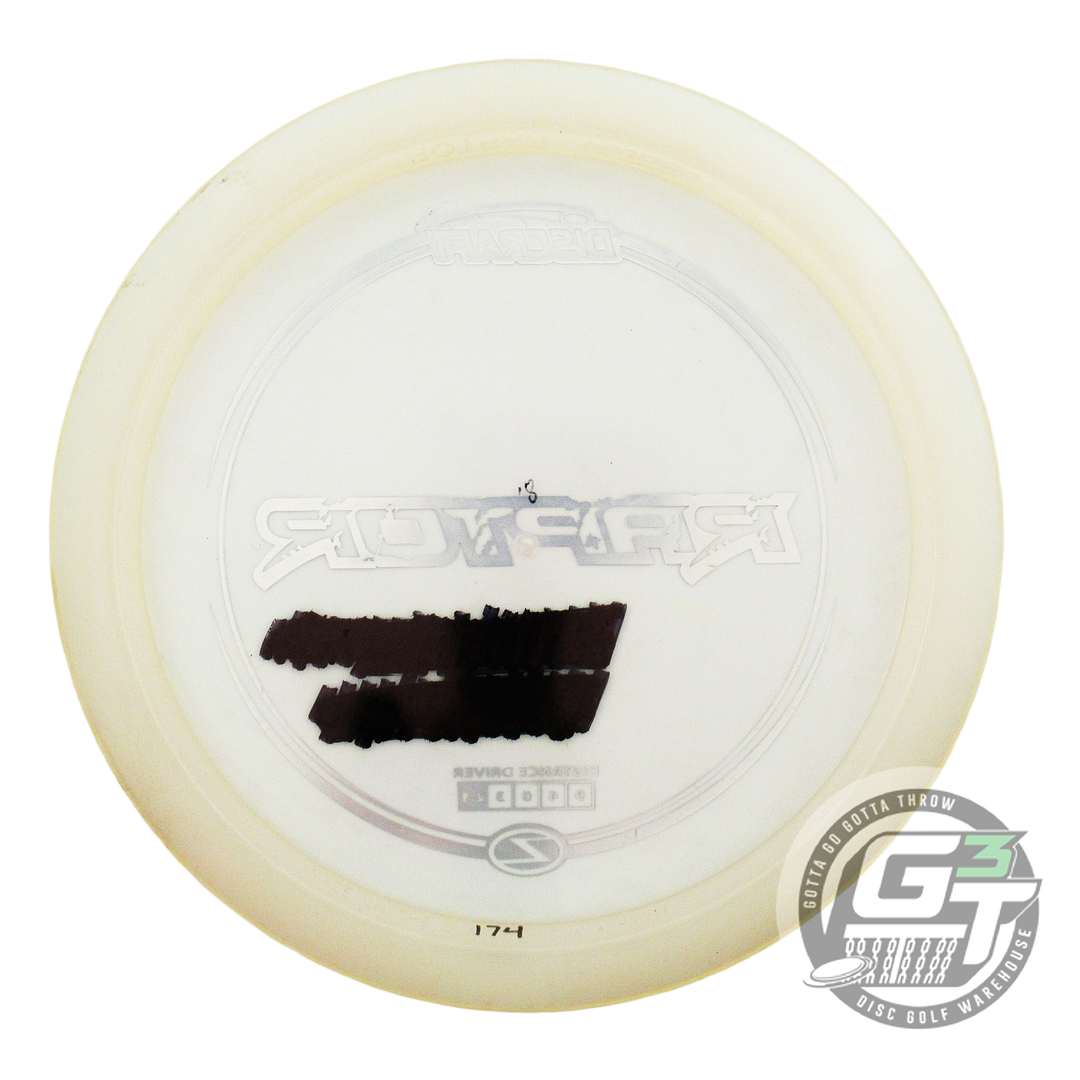 USED Discraft Z Raptor 174g Clear White Stamp Distance Driver Golf Disc