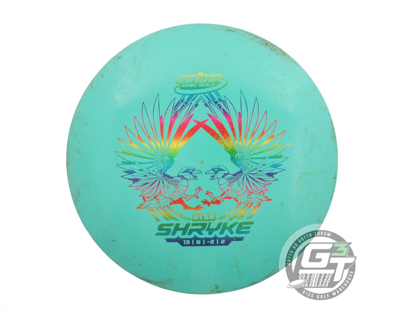 USED Innova Star Shryke 167g Seafoam Rainbow Star Foil Distance Driver Golf Disc