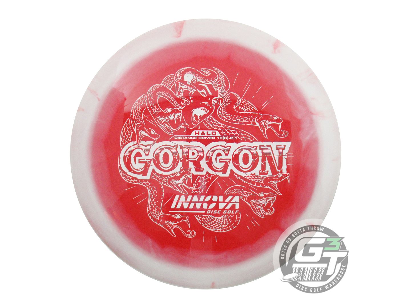 USED Innova Halo Star Gorgon 169g White-Red Distance Driver Golf Disc