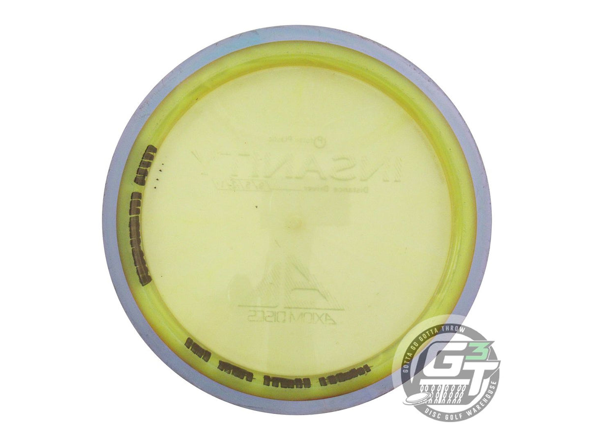 USED Axiom Discs Proton Insanity 165g Yellow Lilac Rim Distance Driver Golf Disc