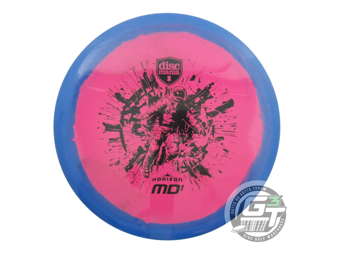 USED DiscMania Horizon S-Line MD1 179g Blue-Pink Black Stamp Midrange Golf Disc
