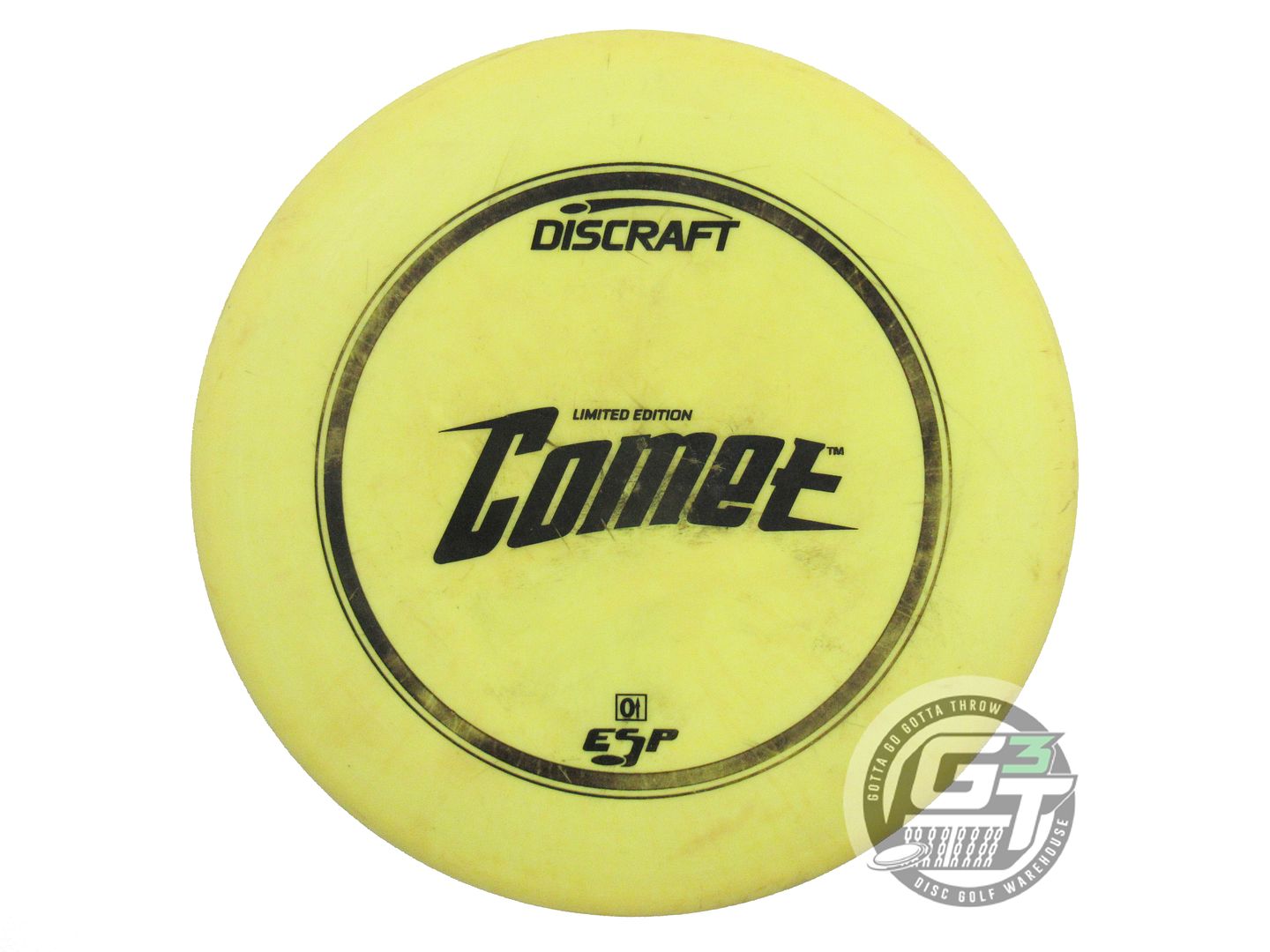 USED Discraft ESP Comet 171g Yellow Black Stamp PFN Midrange Golf Disc