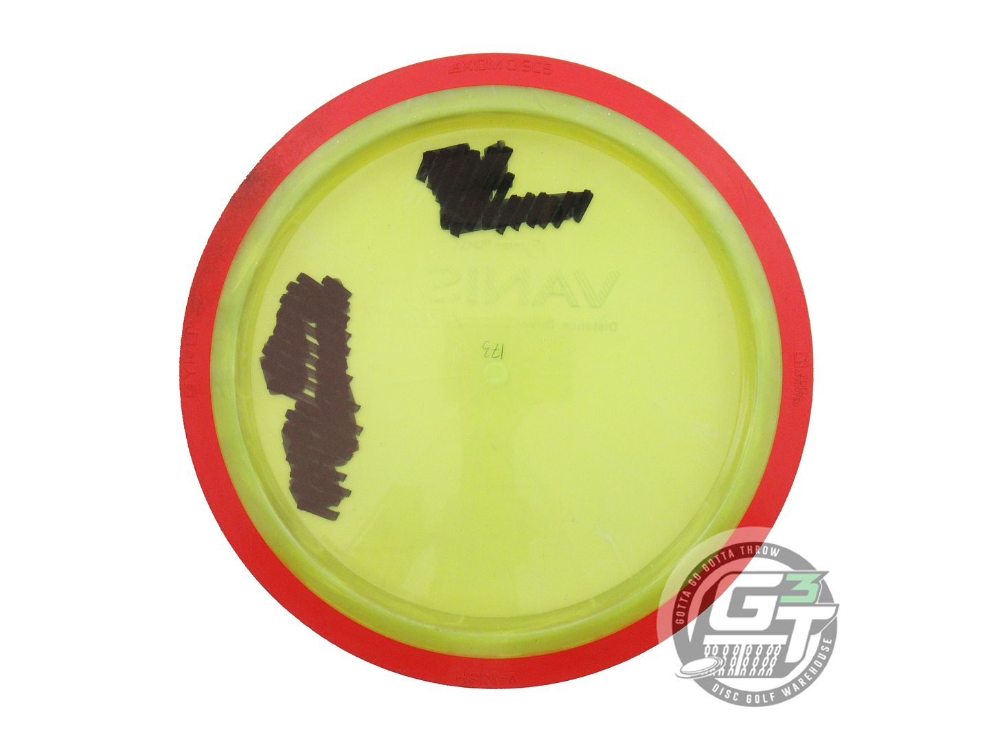 USED Axiom Discs Proton Vanish 173g Yellow Red Rim Distance Driver Golf Disc