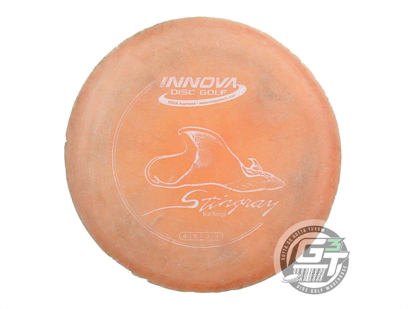 USED Innova DX Stingray 177g Peach White Stamp Midrange Golf Disc