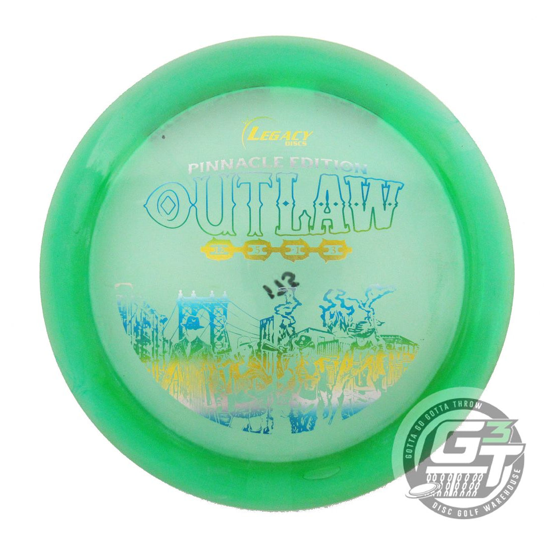 USED Legacy Discs Pinnacle Outlaw 175g Green Sunrise Foil Distance Driver Disc
