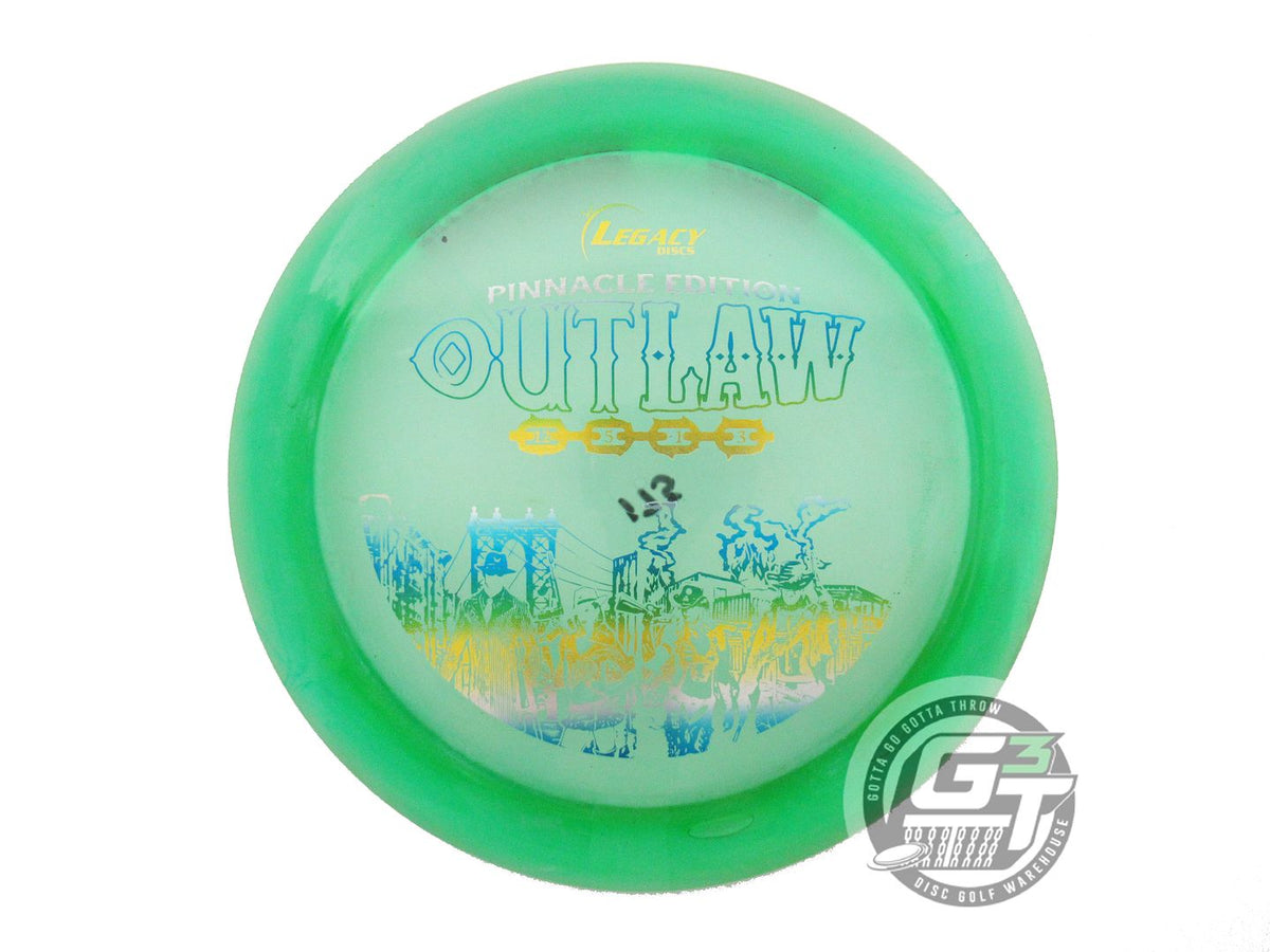 USED Legacy Discs Pinnacle Outlaw 175g Green Sunrise Foil Distance Driver Disc