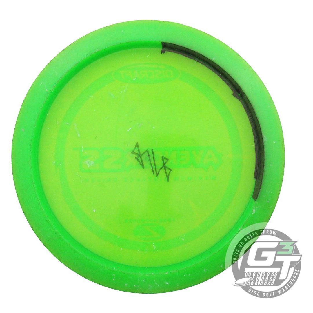 USED Discraft Z Avenger SS 172g Lime White Stamp PFN Distance Driver Golf Disc