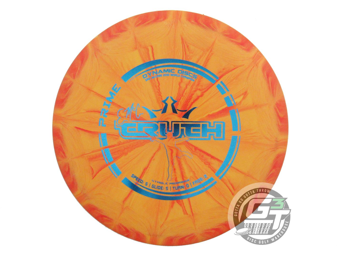 USED Dynamic Discs Prime Burst EMAC Truth 175g Orange Blue Foil Midrange Disc