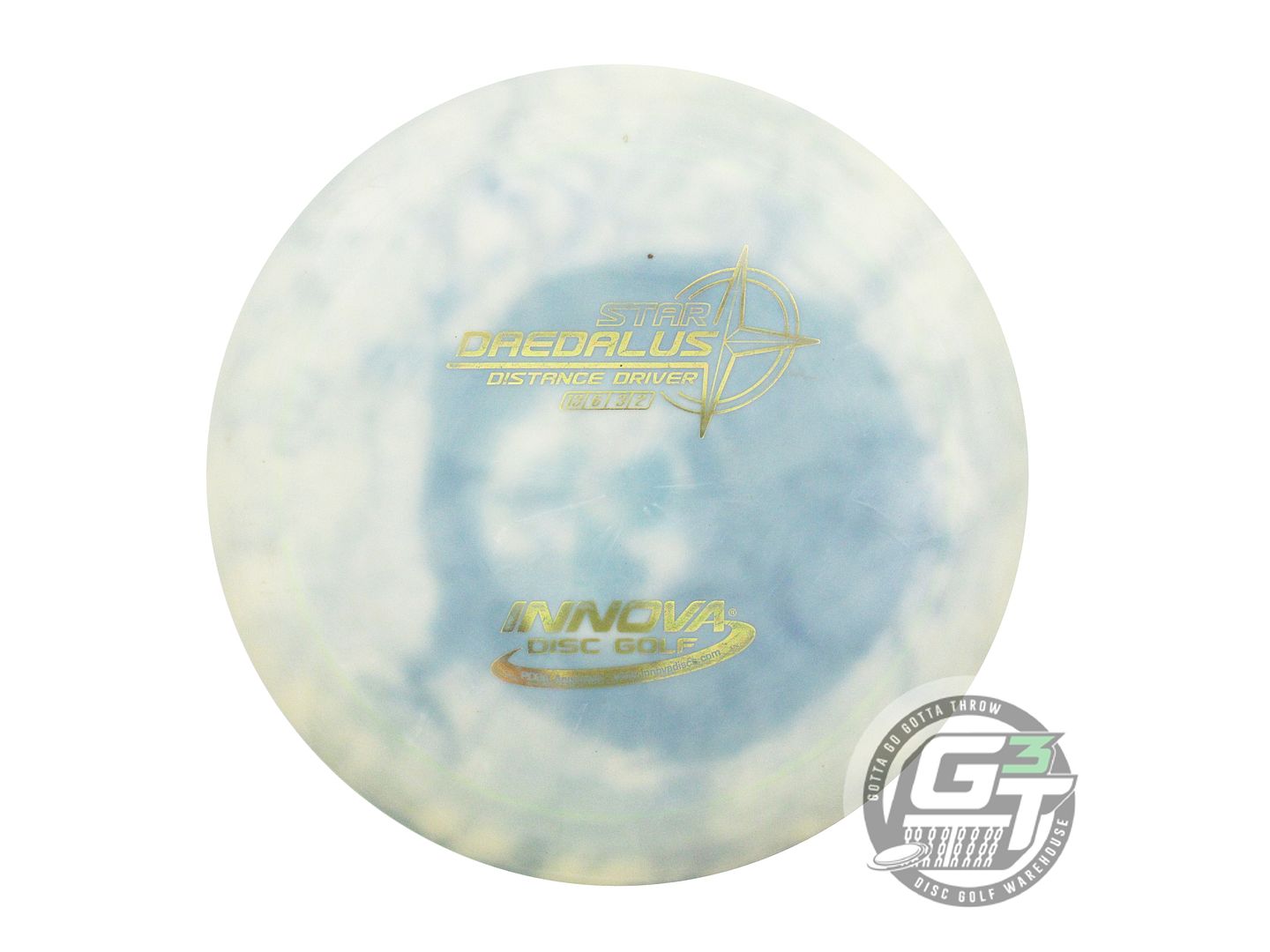 USED Innova Star Daedalus 176g White HOME DYED Distance Driver Golf Disc