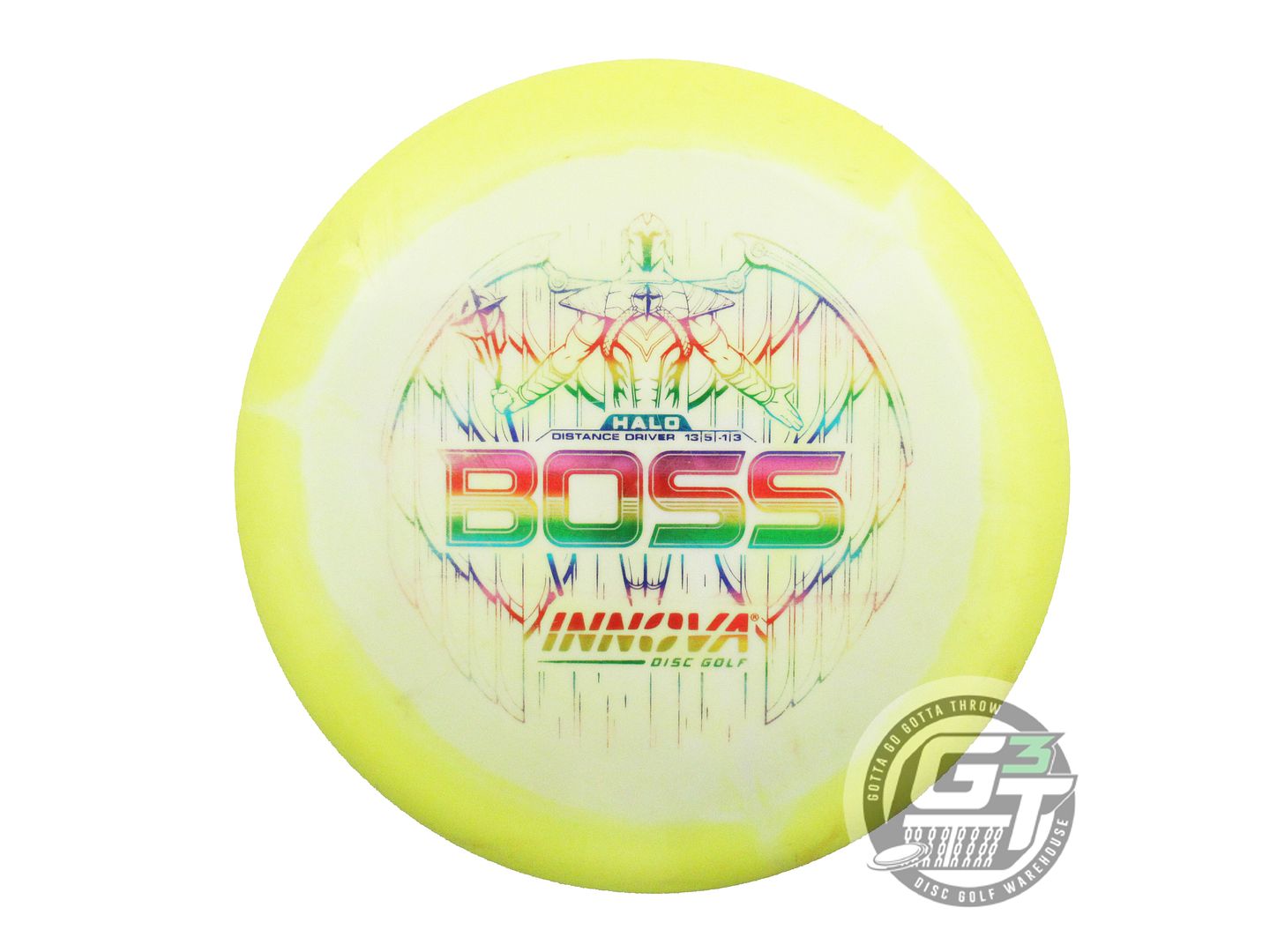 USED Innova Halo Star Boss 162g Yellow-White Distance Driver Golf Disc