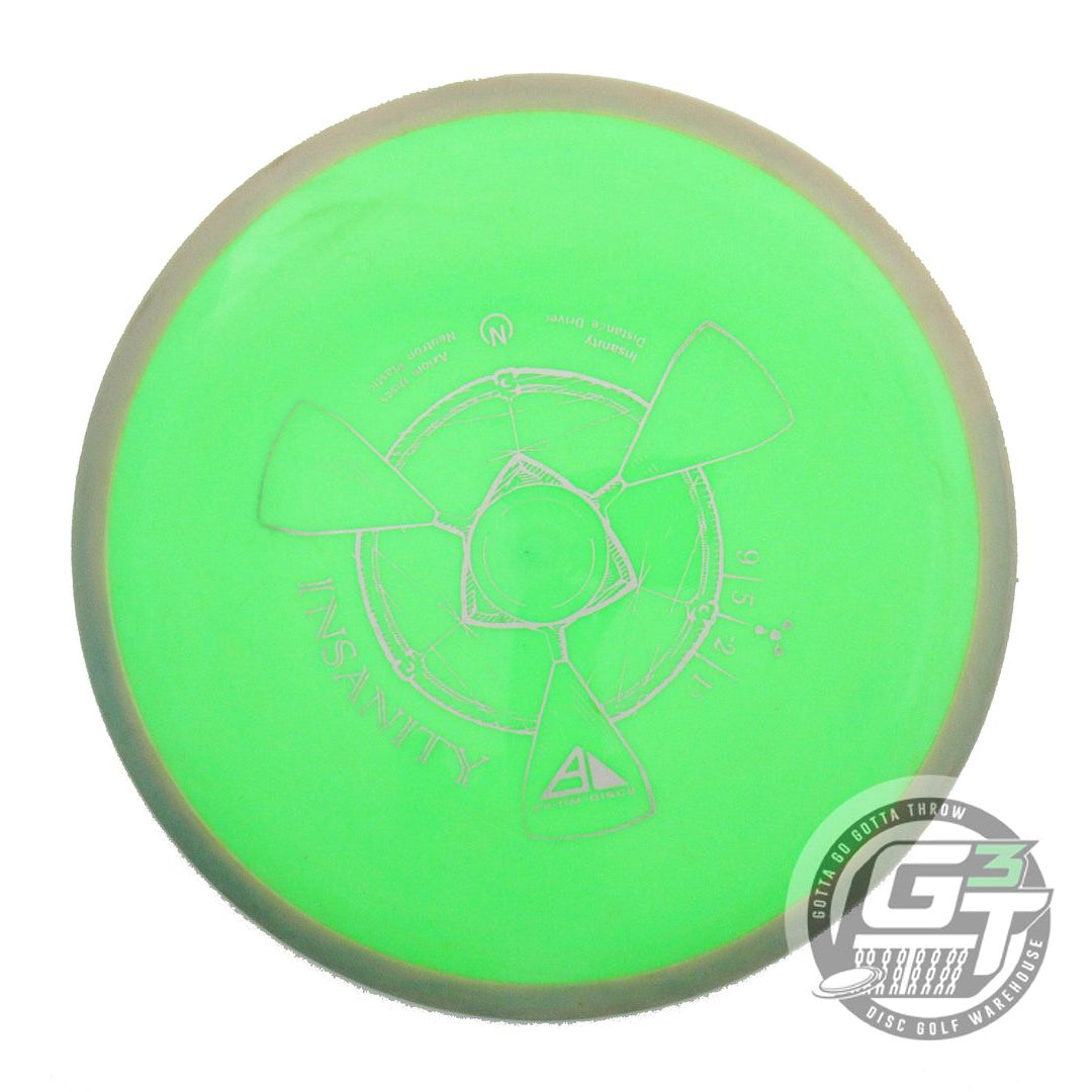 USED Axiom Discs Neutron Insanity 172g Lime Tan Rim Distance Driver Golf Disc