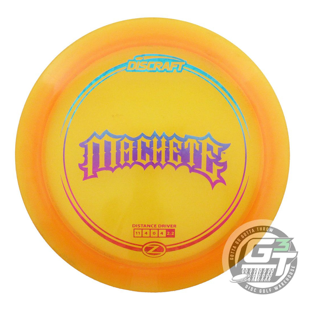 USED Discraft Z Machete 176g Marigold Sunset Shatter Distance Driver Golf Disc