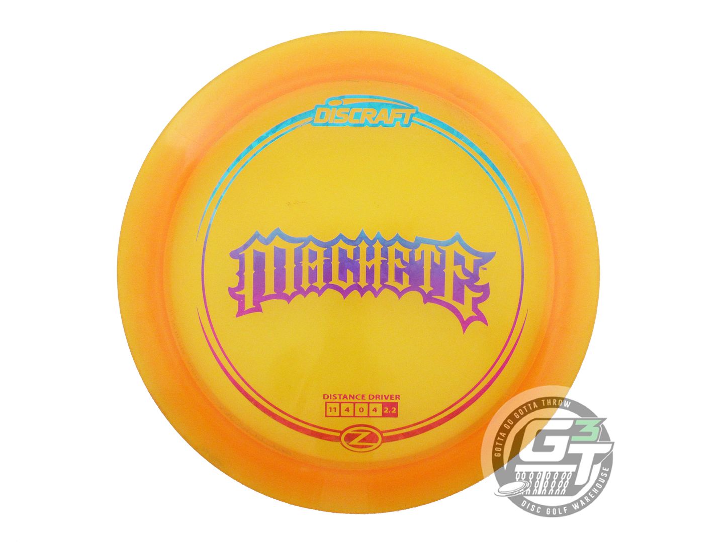 USED Discraft Z Machete 176g Marigold Sunset Shatter Distance Driver Golf Disc