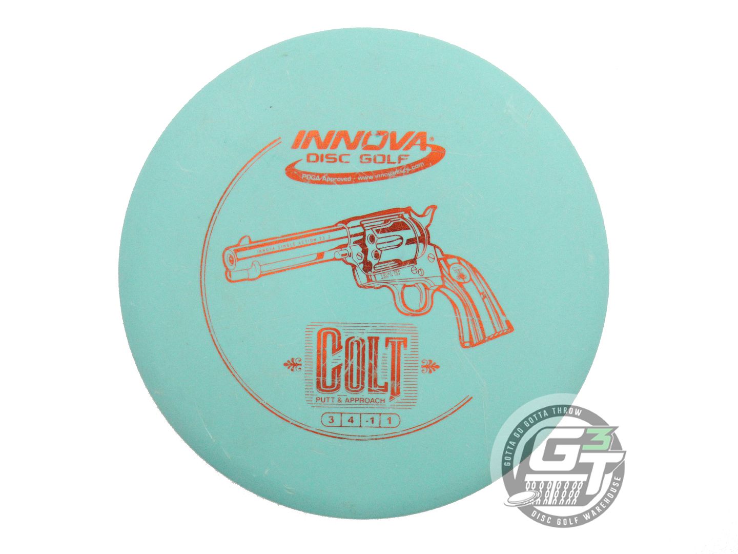 USED Innova DX Colt 174g Seafoam Orange Foil Putter Golf Disc