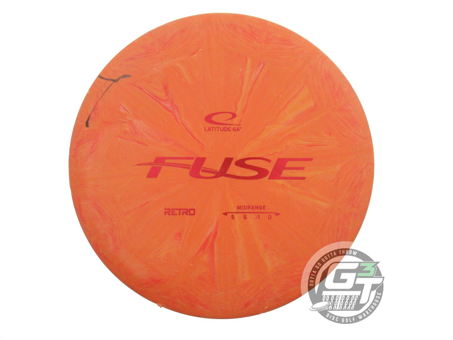 USED Latitude 64 Retro Burst Fuse 177g Orange Red Foil Midrange Golf Disc