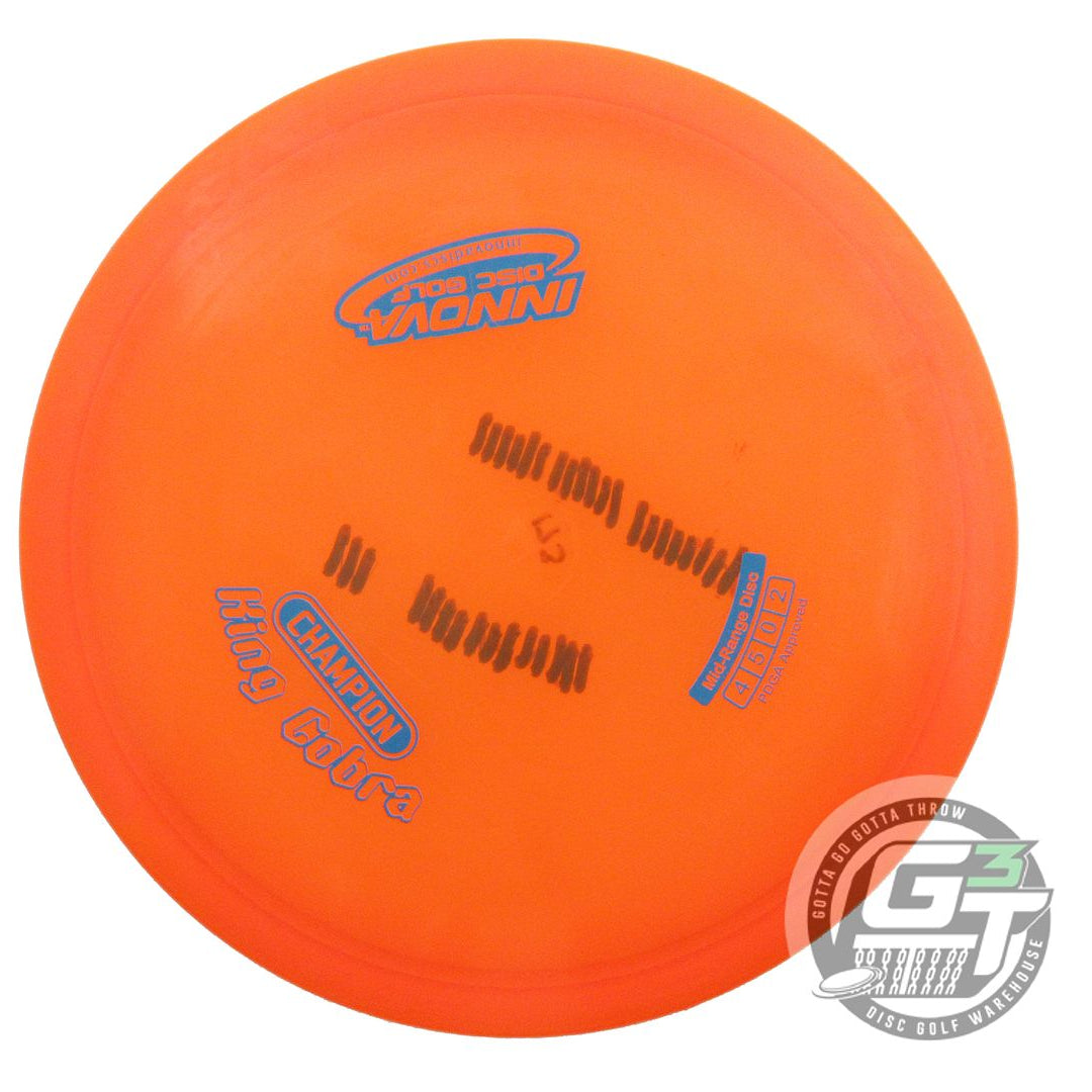 USED Innova Champion King Cobra 173g Orange Blue Stamp OOP Midrange Golf Disc