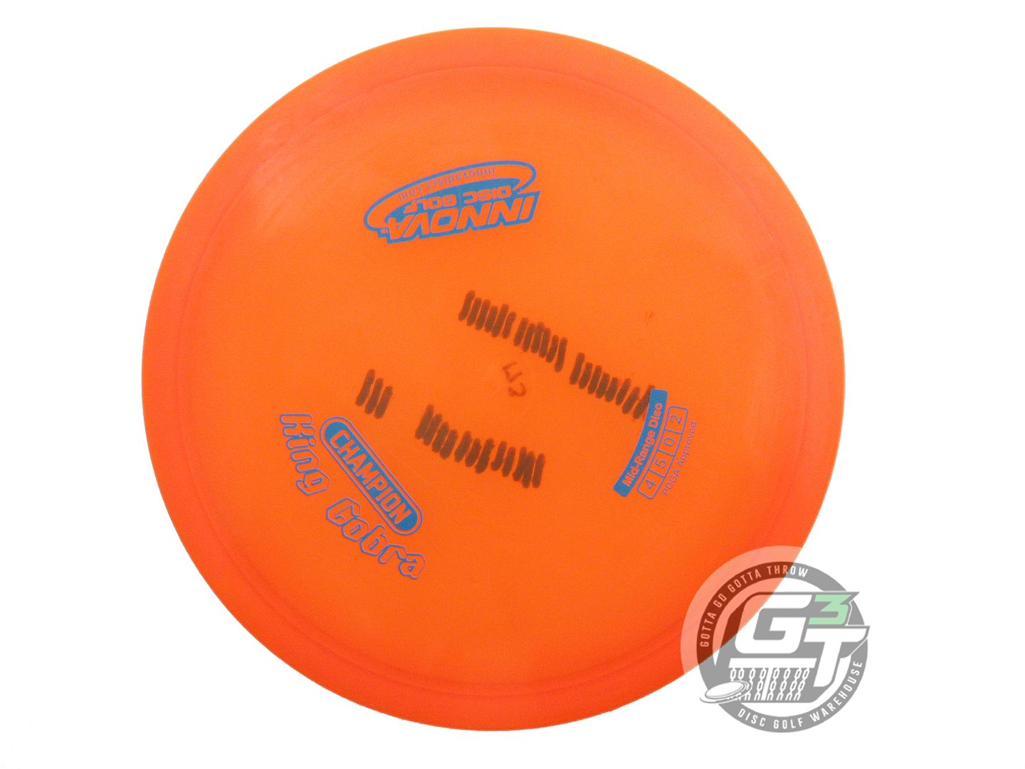 USED Innova Champion King Cobra 173g Orange Blue Stamp OOP Midrange Golf Disc