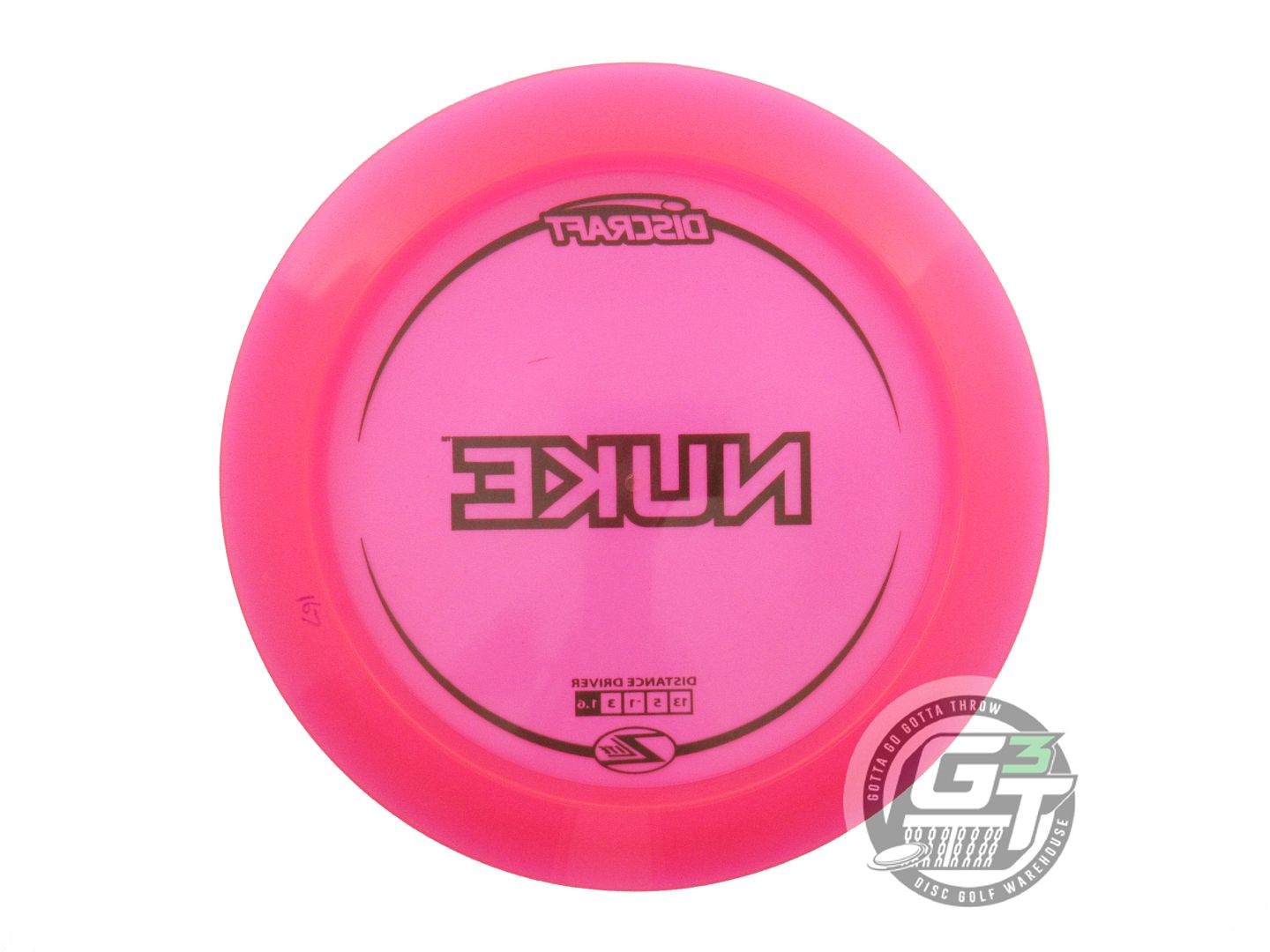 USED Discraft Z Lite Nuke 168g Pink Black Stamp Distance Driver Golf Disc