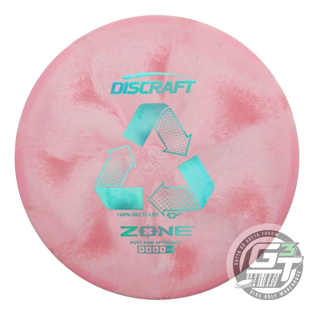USED Discraft Recycled ESP Zone 169g Pink Teal Holo Foil Putter Golf Disc