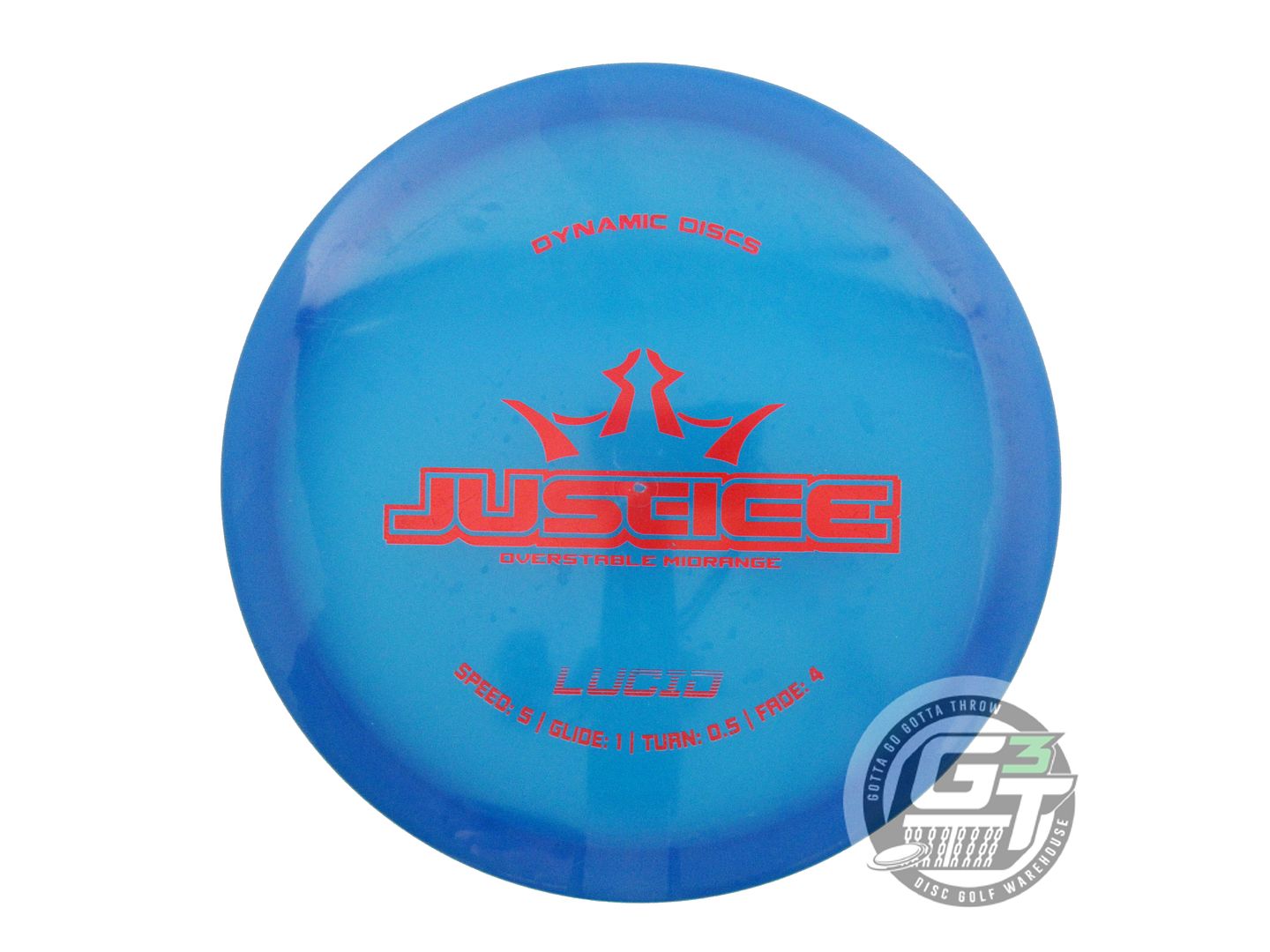 USED Dynamic Discs Lucid Justice 174g Blue Red Foil Midrange Golf Disc
