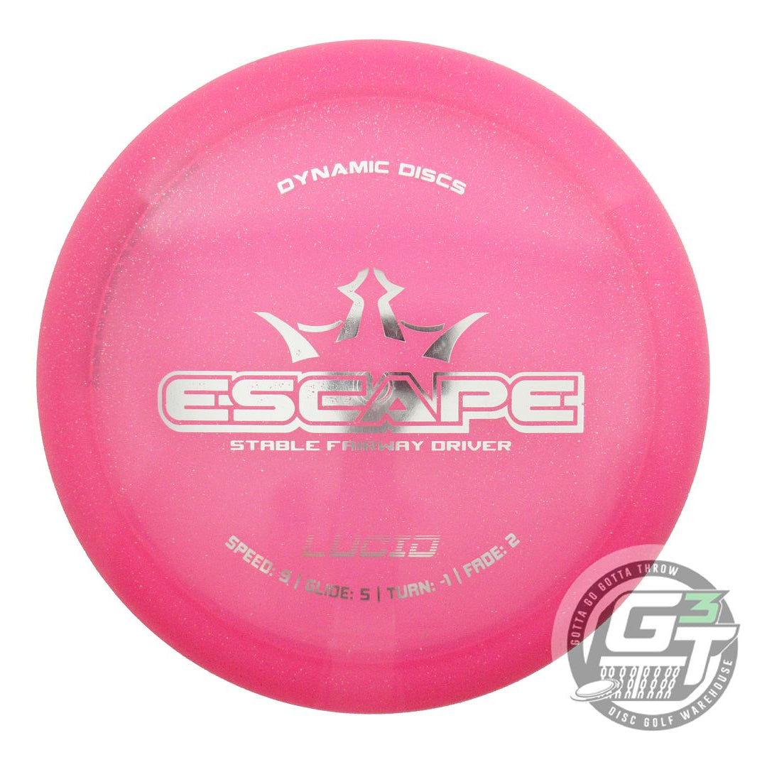 USED Dynamic Discs Lucid Escape 175g Pink Silver Foil Fairway Driver Golf Disc