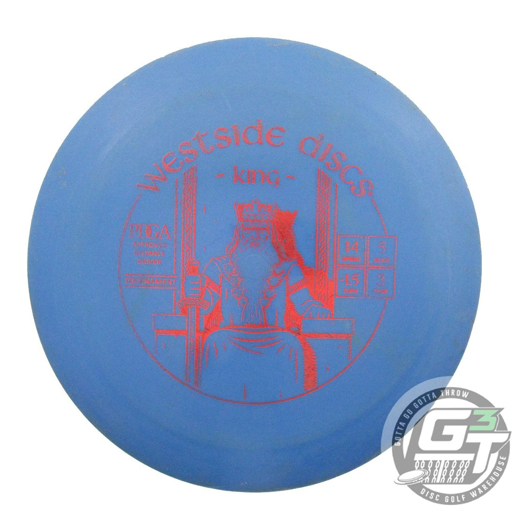 USED Westside Discs Tournament King 173g Blue Red Foil Distance Driver Golf Disc