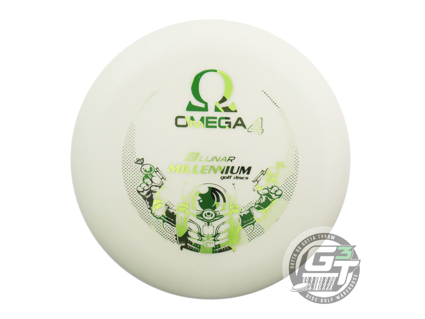 USED Millennium Lunar Glow DT Omega4 176g Green Camo Foil Putter Golf Disc