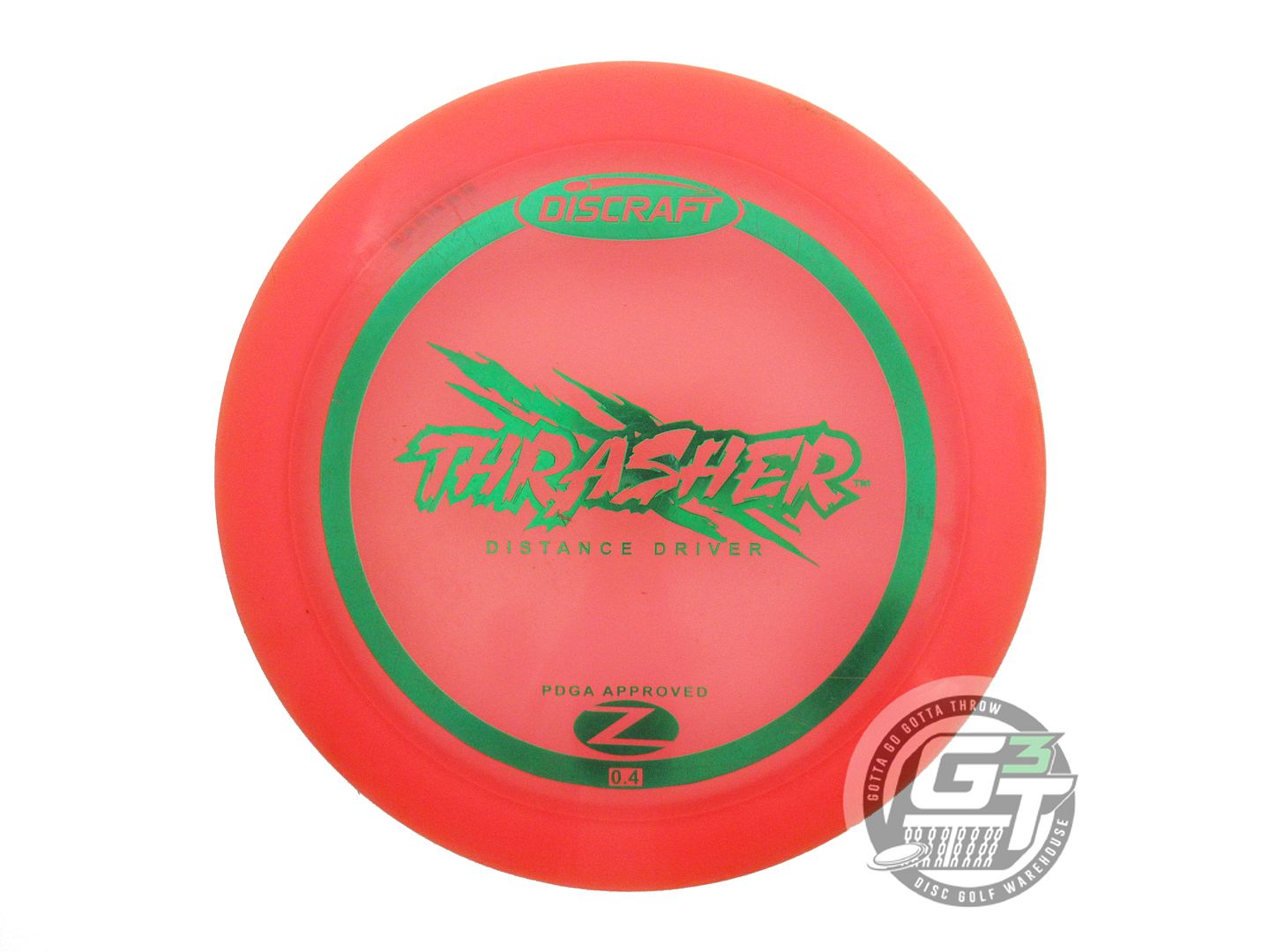 USED Discraft Z Thrasher 167g Red Green Foil PFN Distance Driver Golf Disc