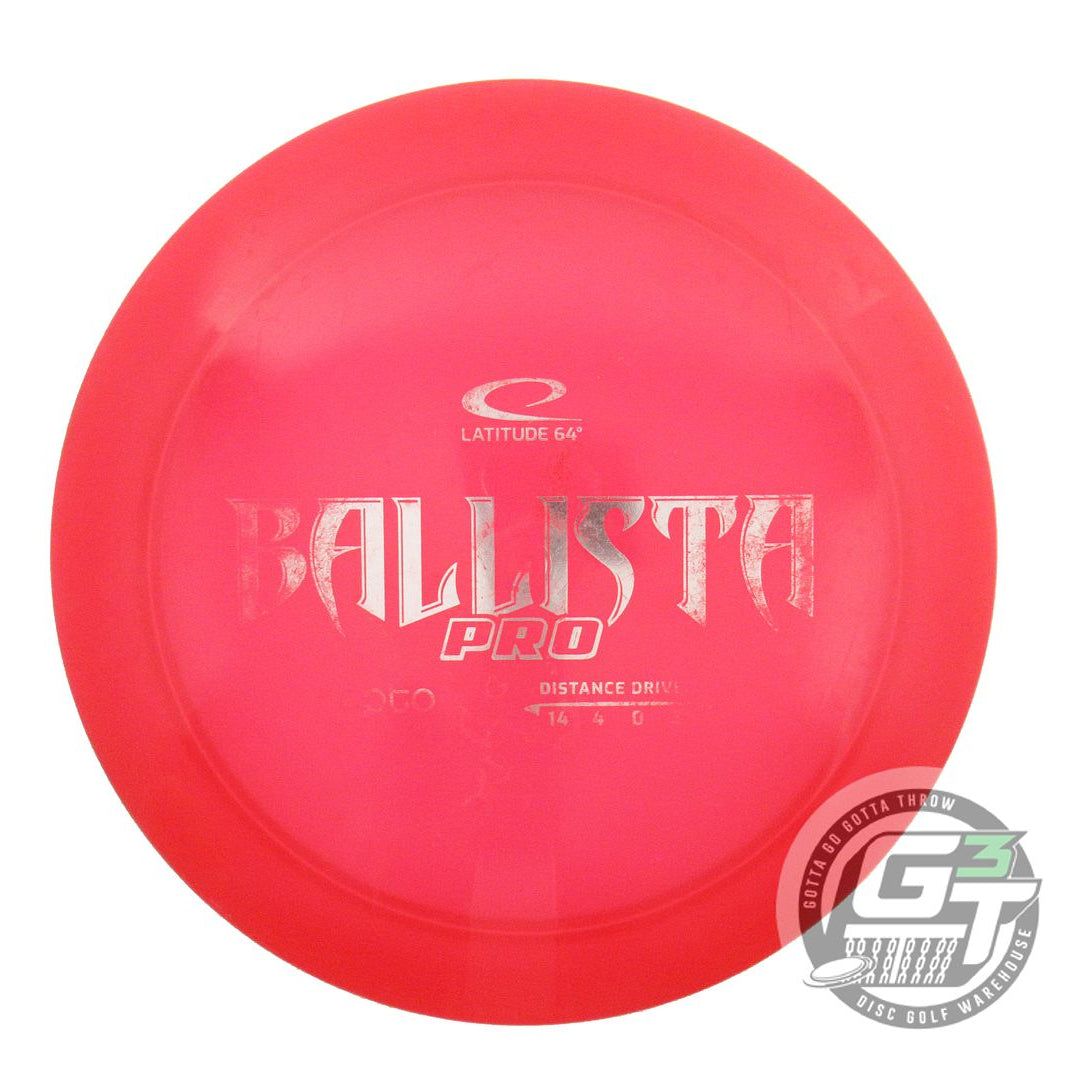 USED Latitude 64 Opto Ballista Pro 168g Red Silver Foil Distance Driver Disc