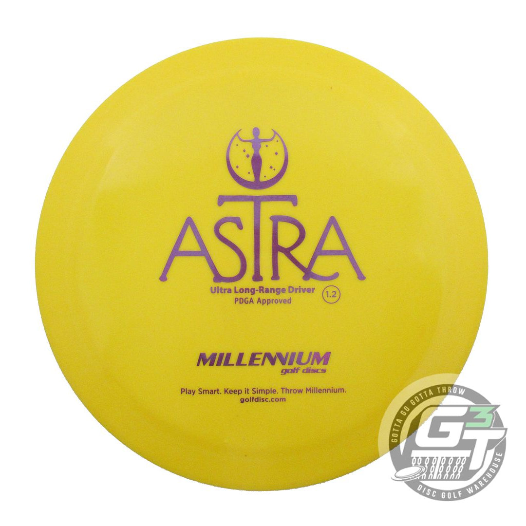 USED Millennium Standard Astra 173g Yellow Purple Foil Distance Driver Golf Disc