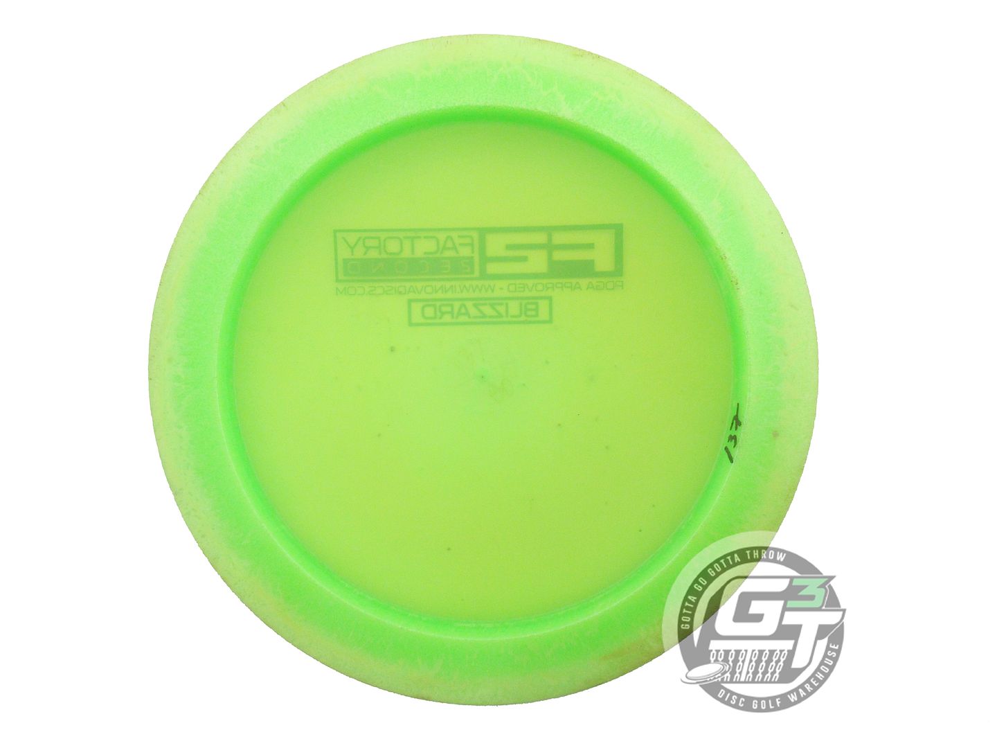 USED Innova X-OUT Blizzard Boss 137g Lime Distance Driver Golf Disc