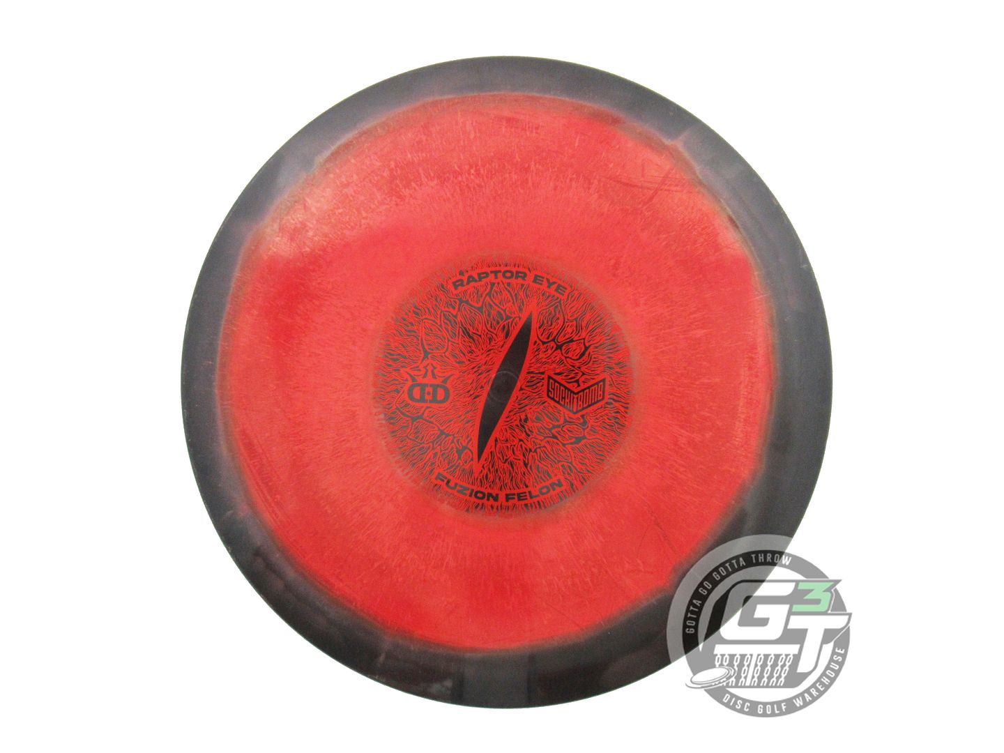 USED Dynamic Discs Fuzion Raptor Eye Felon 176g Black-Red Driver Golf Disc