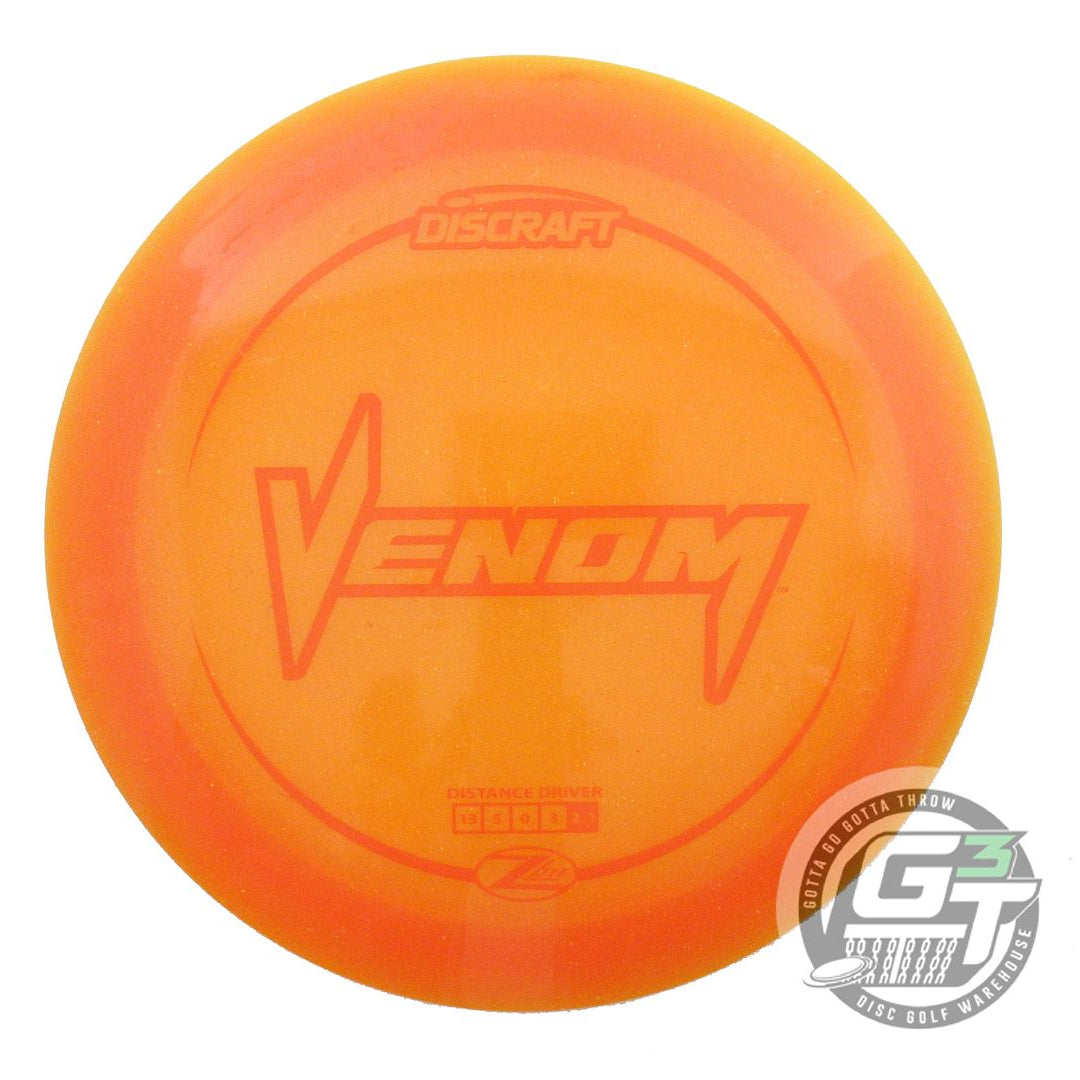 USED Discraft Z Lite Venom 160g Orange Orange Stamp Distance Driver Golf Disc
