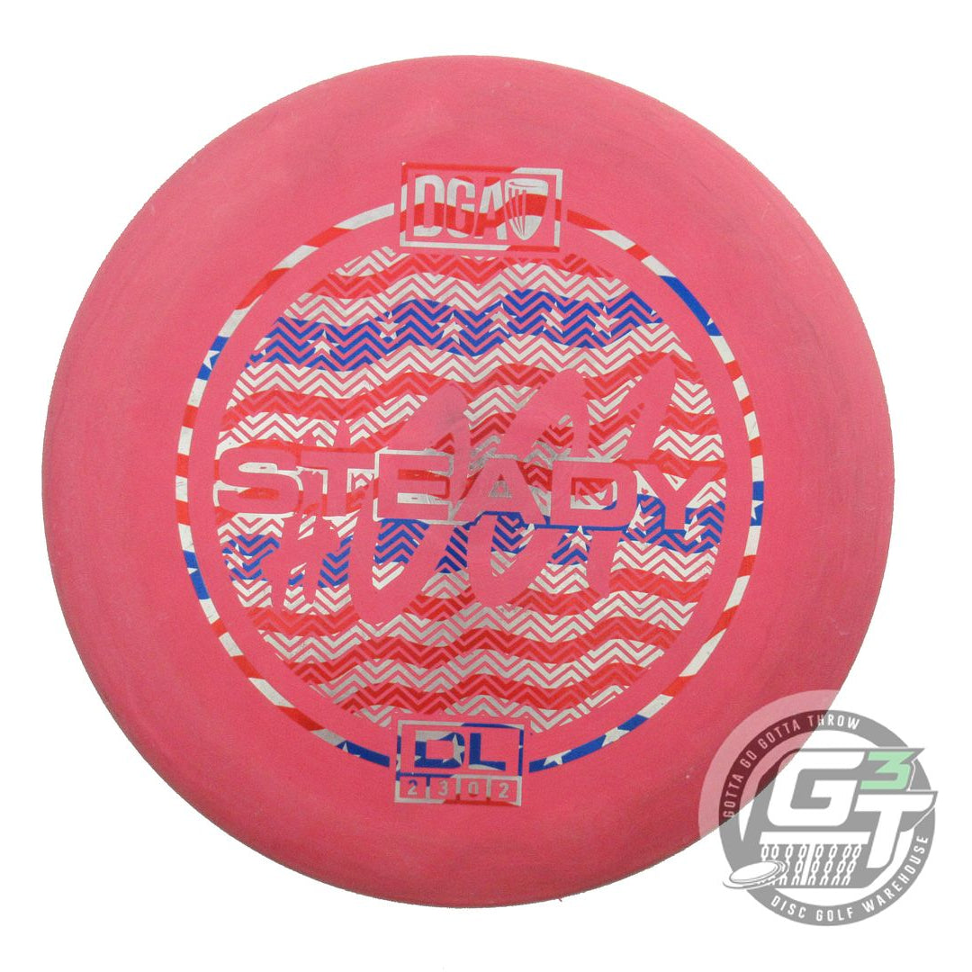 USED DGA D-Line Steady 175g Pink Flag Foil Putter Golf Disc