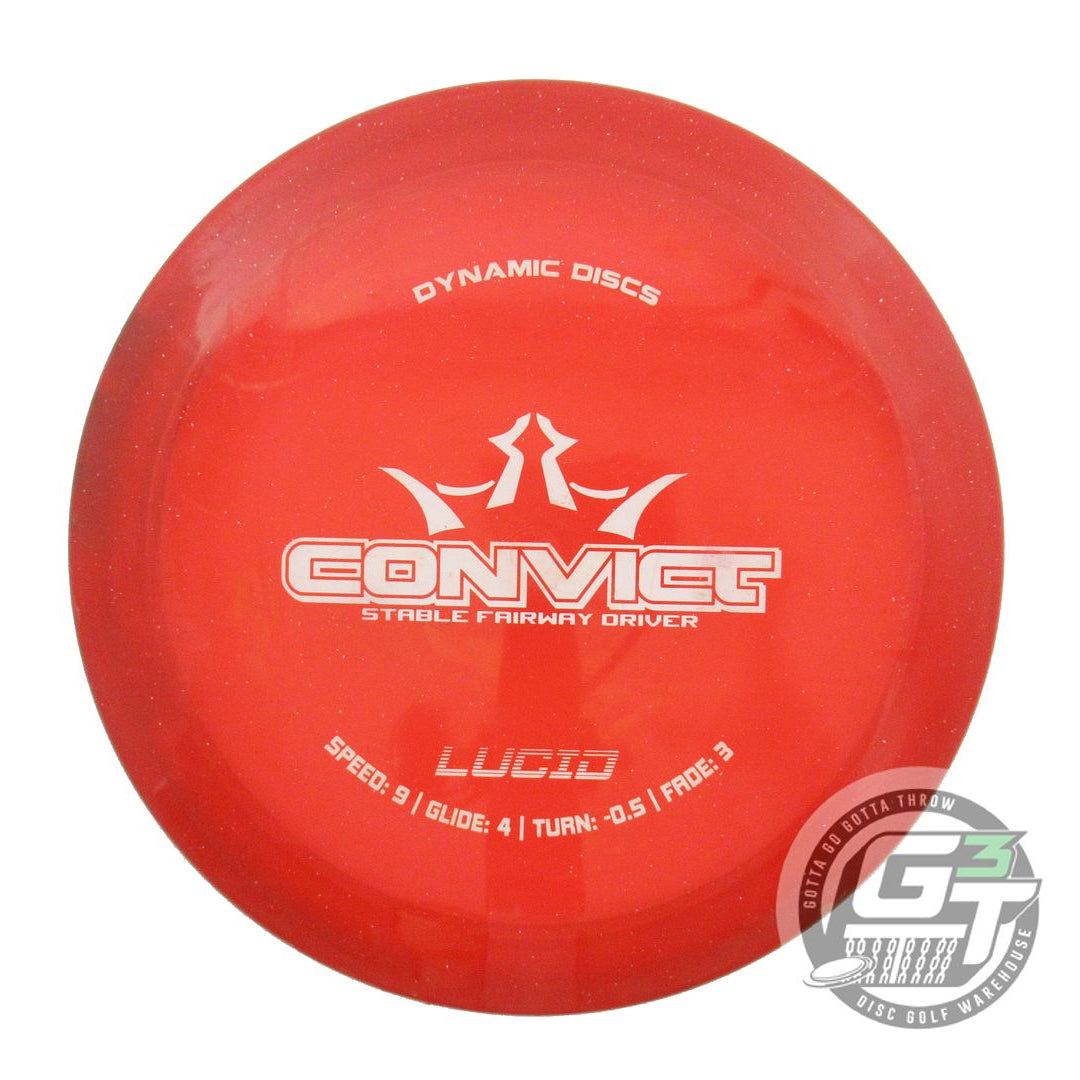 USED Dynamic Discs Lucid Convict 171g Red White Stamp Distance Driver Golf Disc
