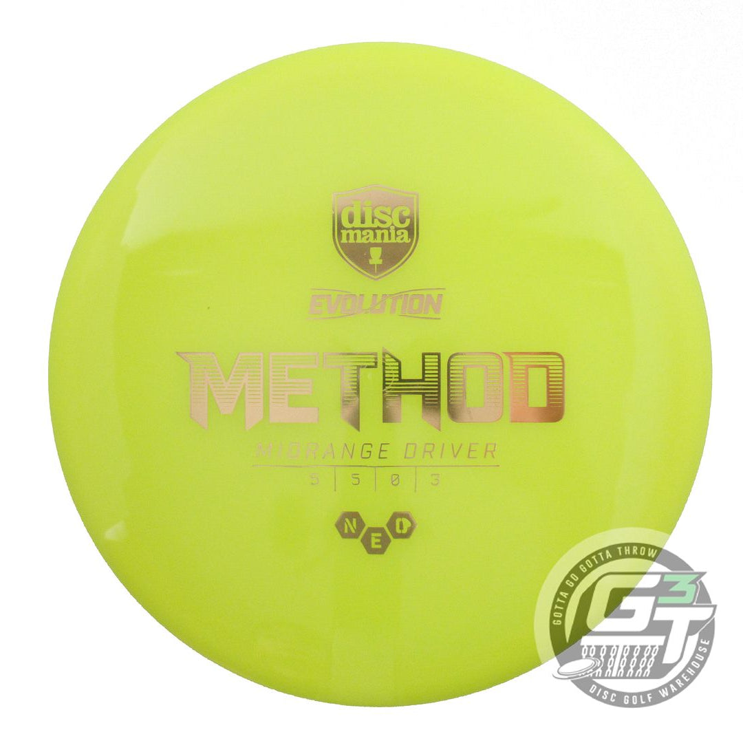 NOS DiscMania Neo Method 178g Yellow Gold Foil Midrange Golf Disc