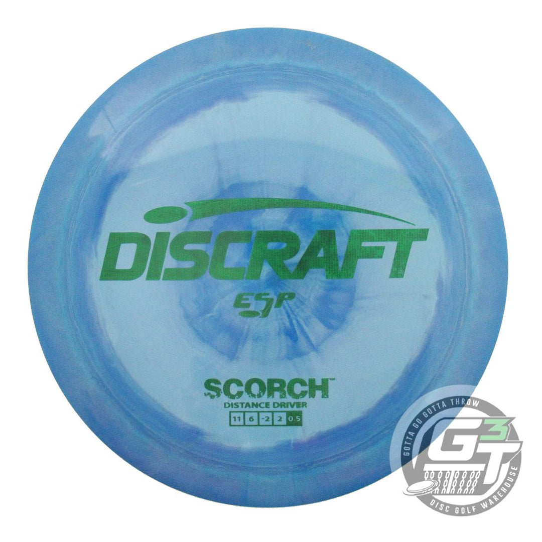 USED Discraft ESP Scorch 169g Blue Green Matrix Foil Distance Driver Golf Disc
