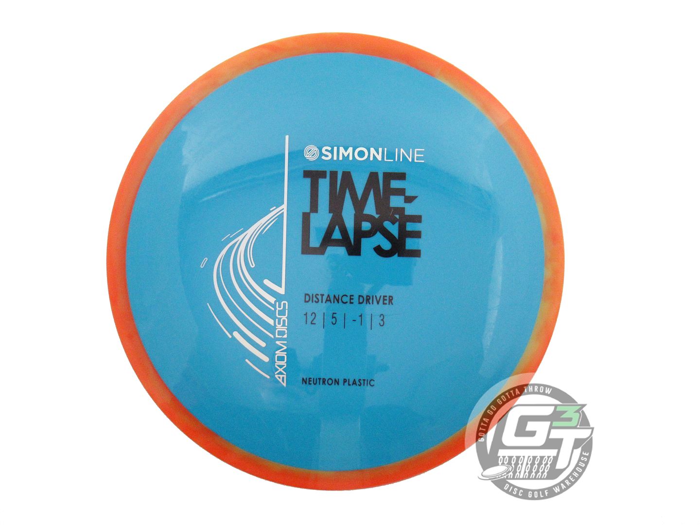 USED Axiom Discs Neutron Time Lapse 168g Teal Orange Rim Driver Golf Disc