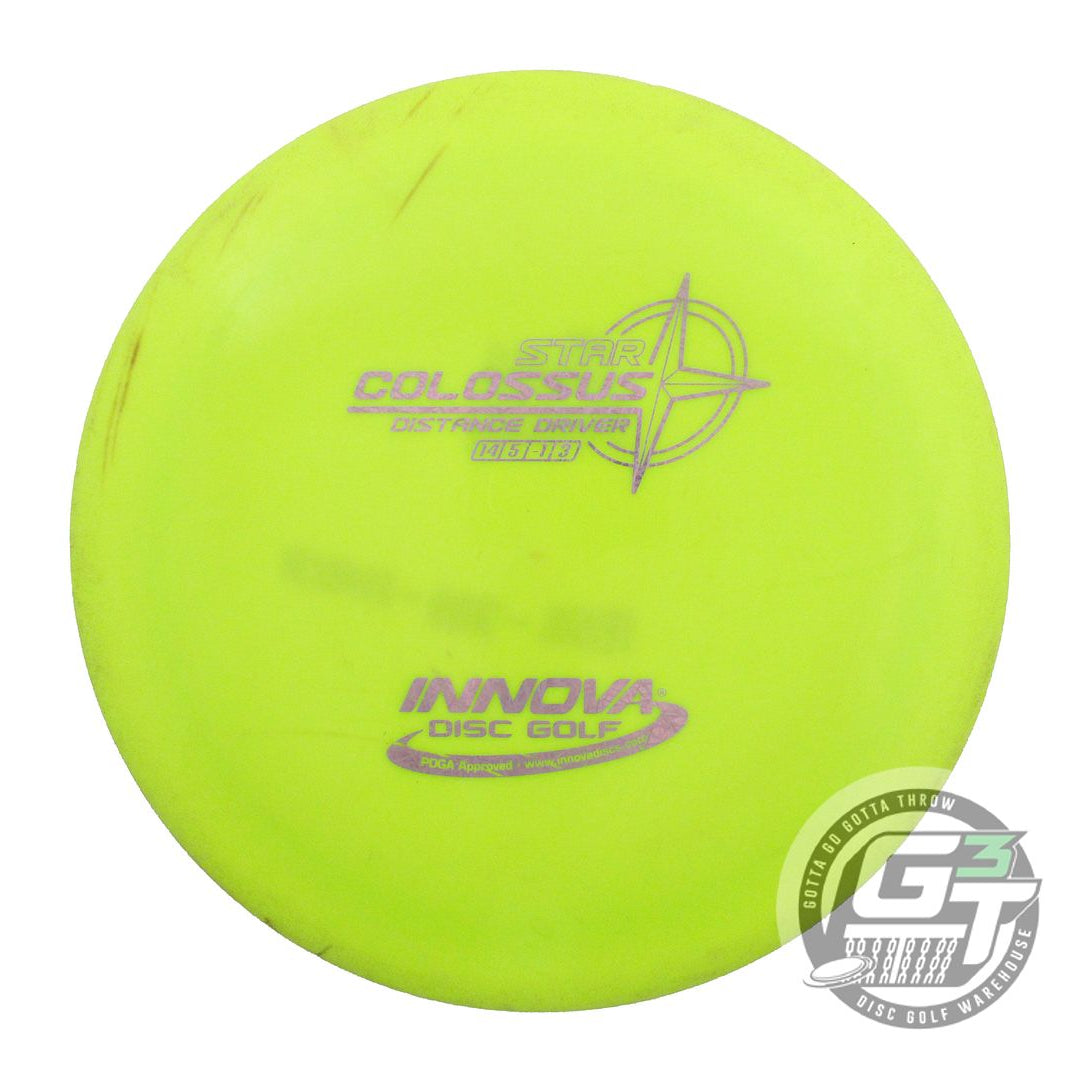 USED Innova Star Colossus 170g Yellow Lilac Foil Distance Driver Golf Disc