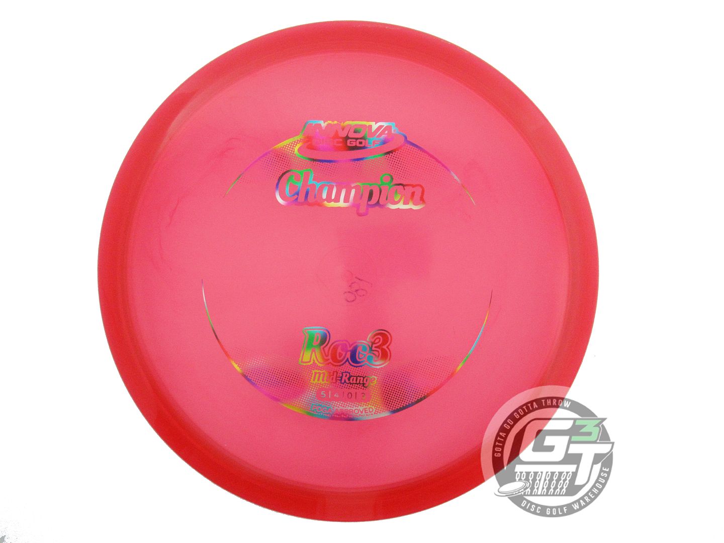 NOS Innova Champion Roc3 180g Red Jellybean Foil Midrange Golf Disc