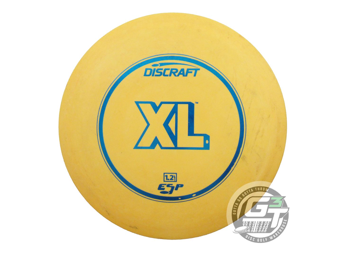 USED Discraft ESP XL 165g Yellow Blue Foil OOP Distance Driver Golf Disc