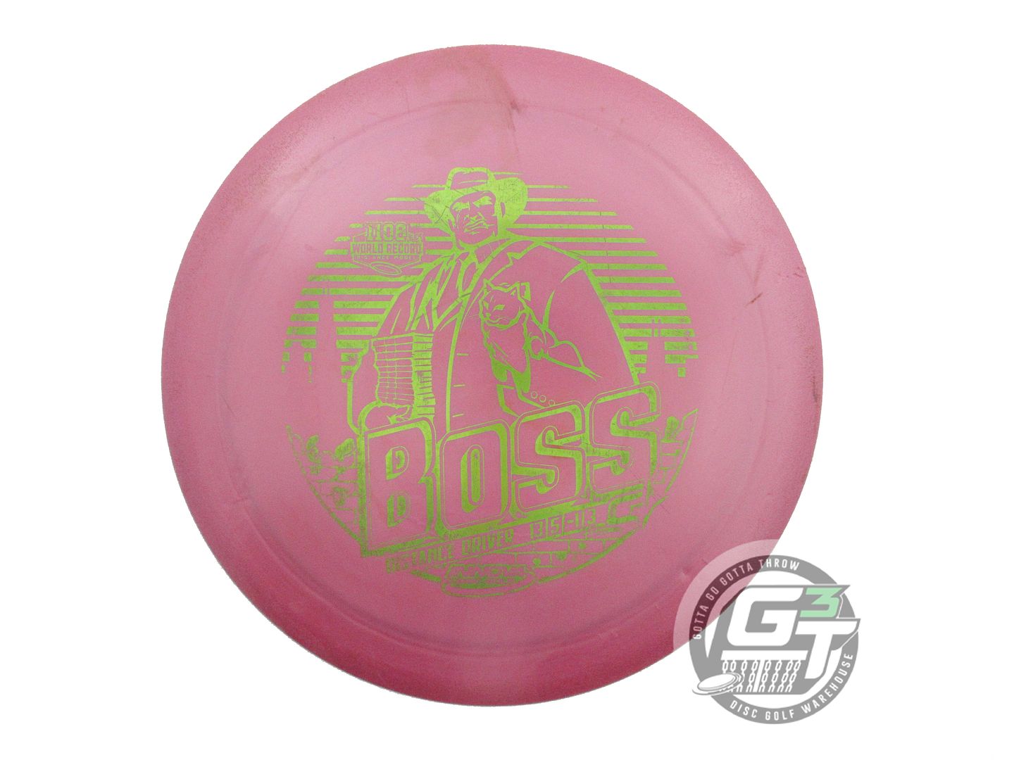 USED Innova GStar Boss 175g Pink Lime Foil Distance Driver Golf Disc